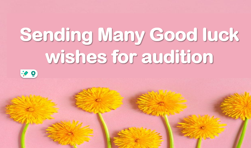 Good luck wishes for audition