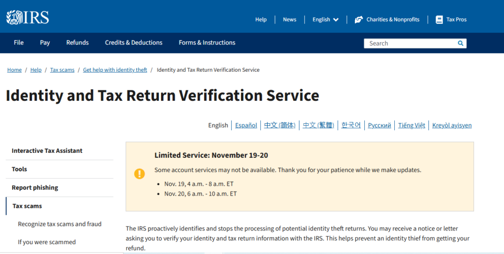 irs.gov/verifyreturn