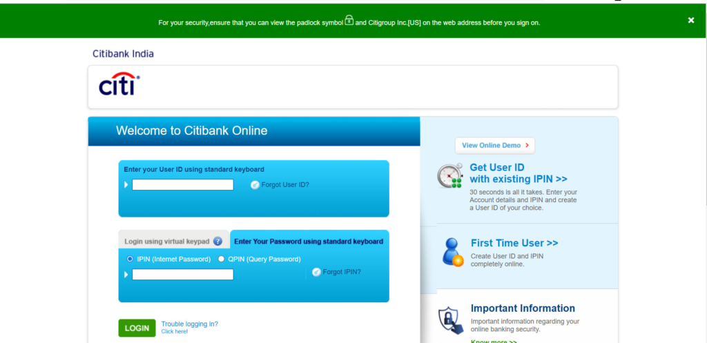 Online.citi.com/us/login