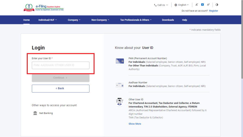 E-file options to file your return