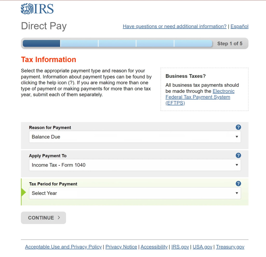 IRS Direct Pay